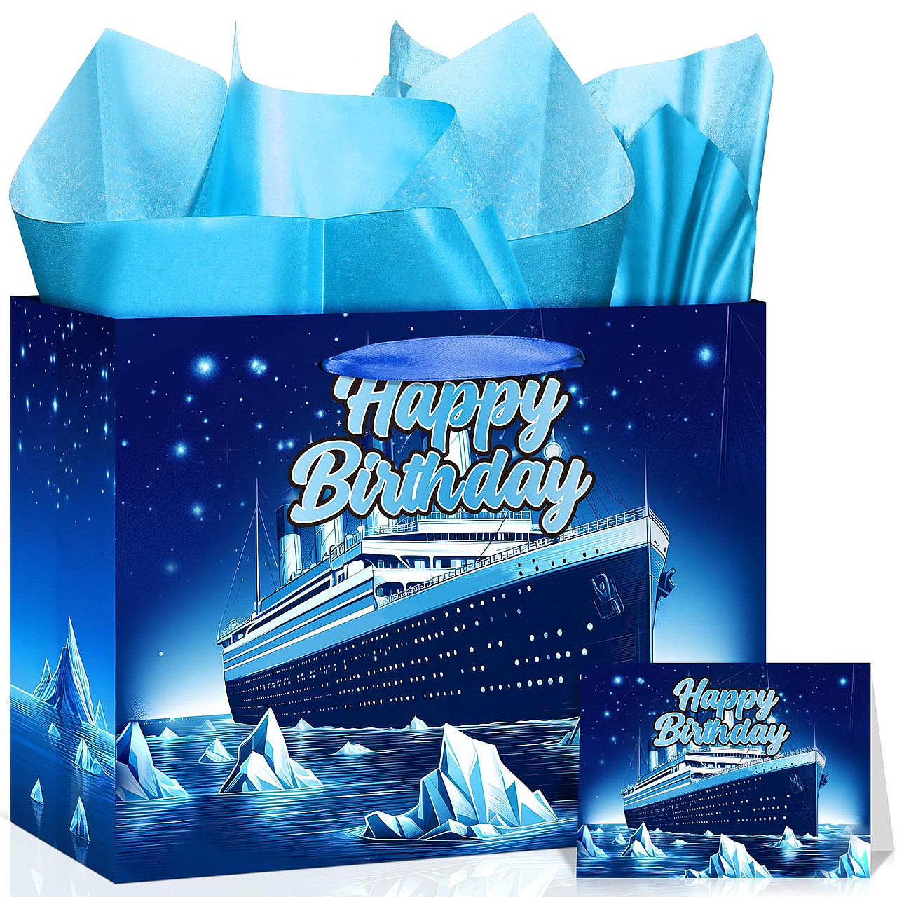 Nautical Birthday Gift Bag Set