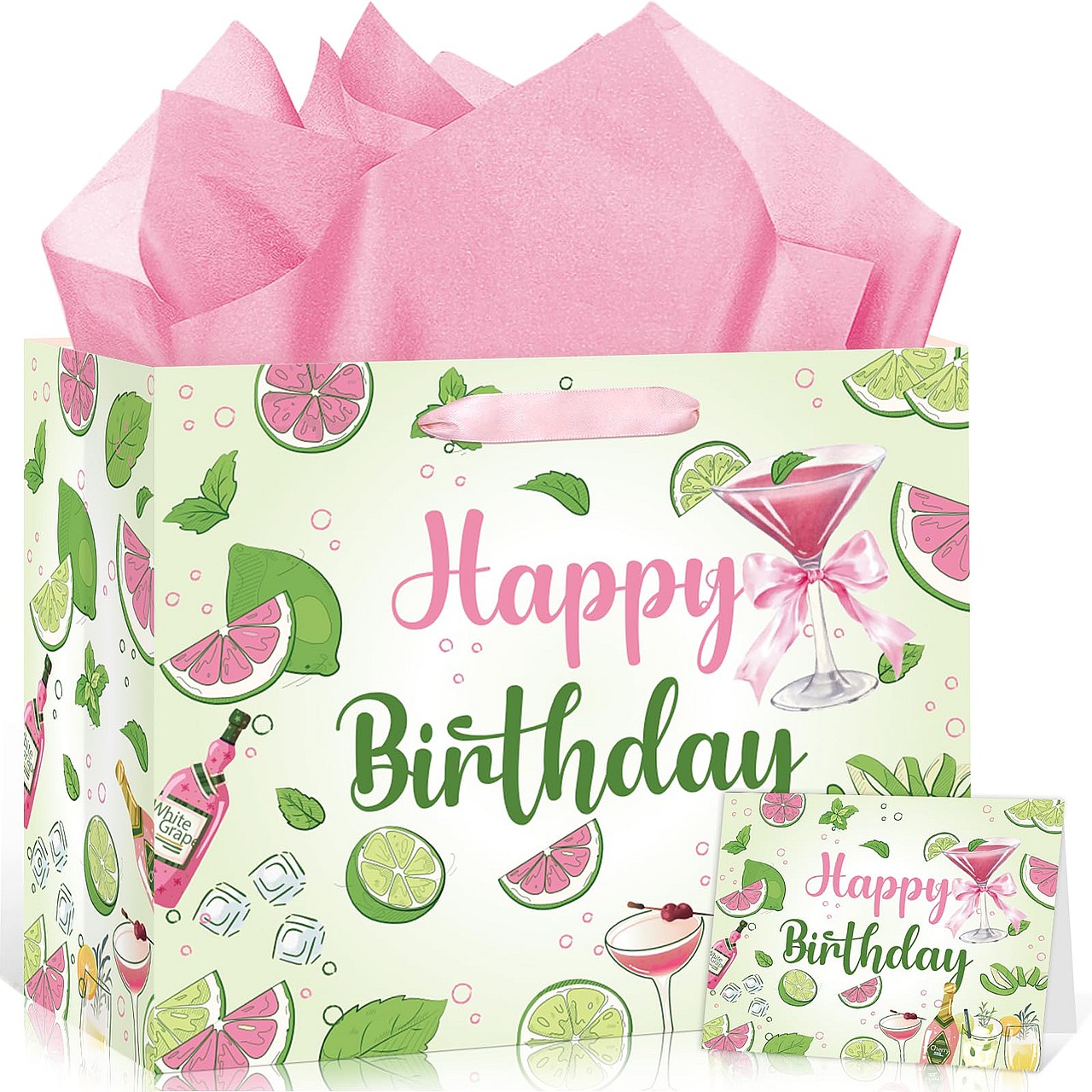 Margarita Party Decorations for Women Happy Birthday Gift Bag Set