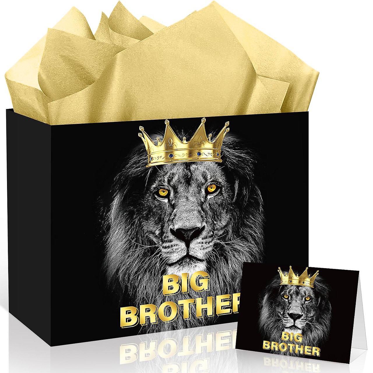 Black Gold Big Brother Gift Bag Set