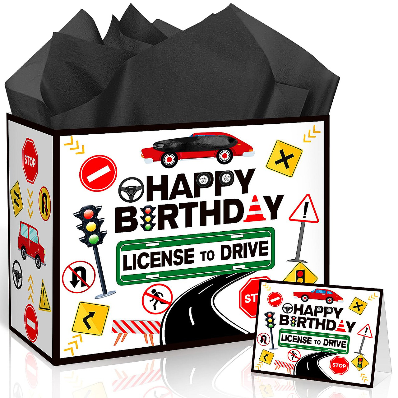 Driver License Birthday Gift Bag Set