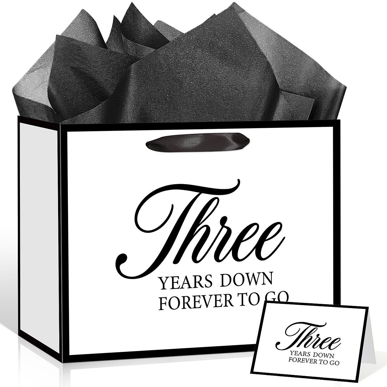 3rd Anniversary Paper Gift Bag Set