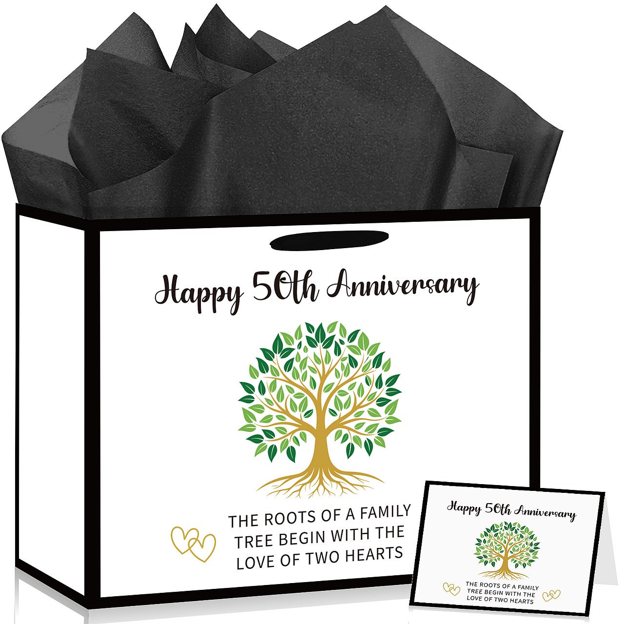50th Anniversary Paper Gift Bag Set