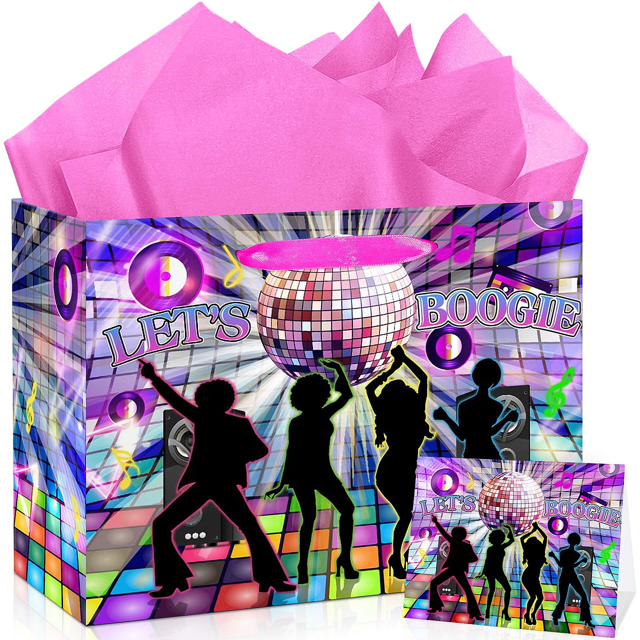 70s Party Decorations Christmas Disco Gift Bag Set