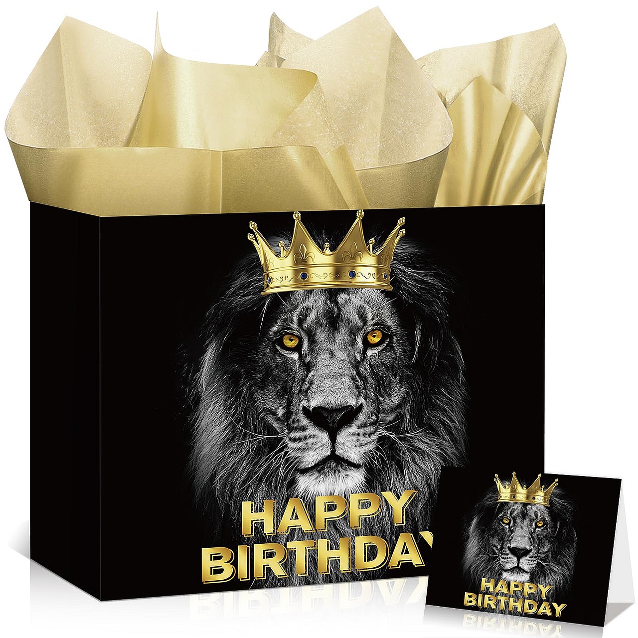 Black Gold Gift Bag Set