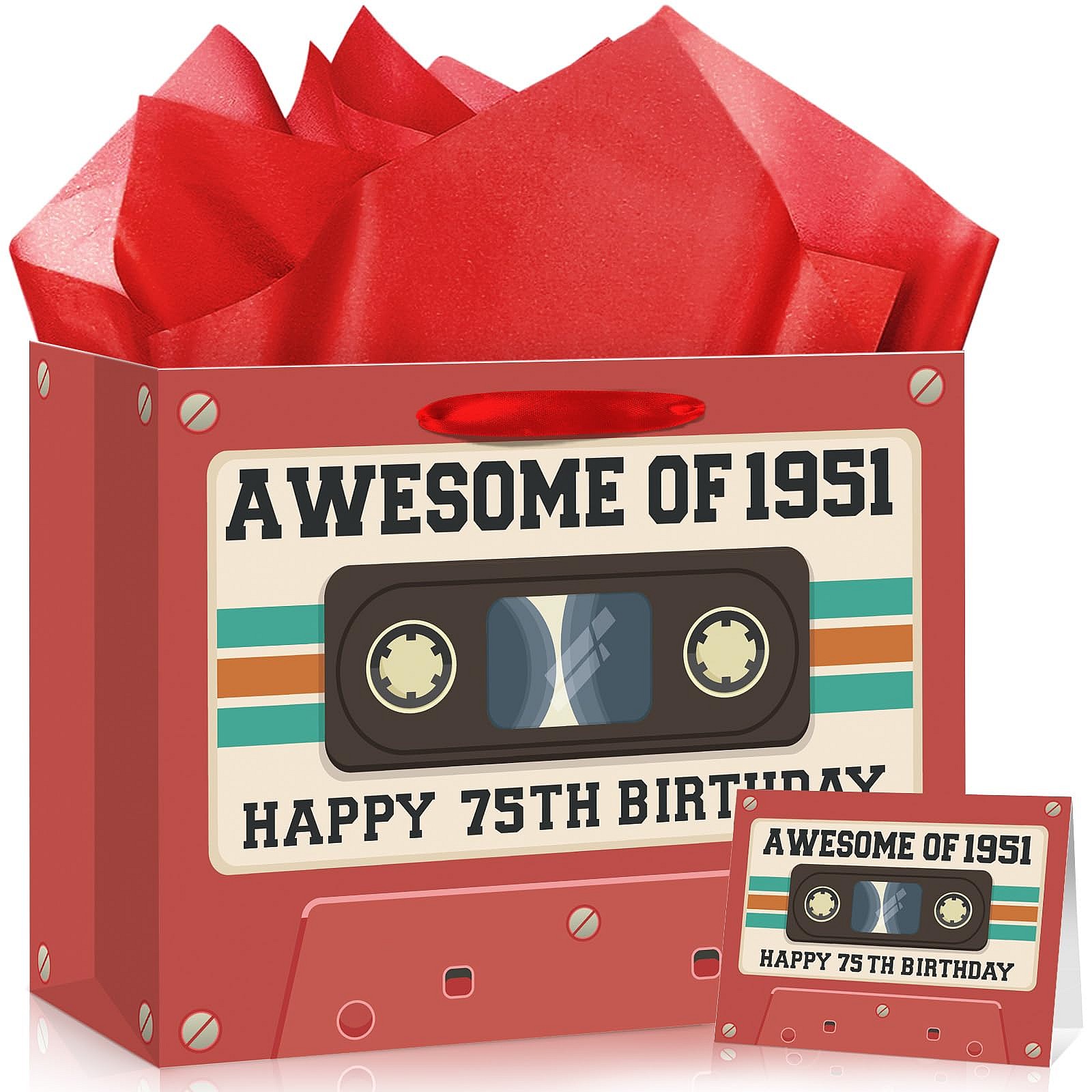 75th Birthday Gift Bag Set
