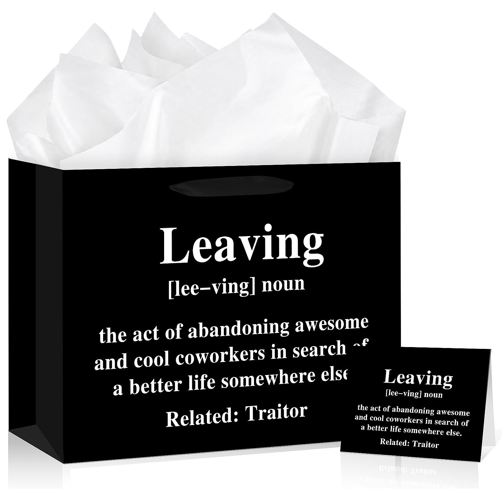 Funny Coworker Leaving Gift Bag Set