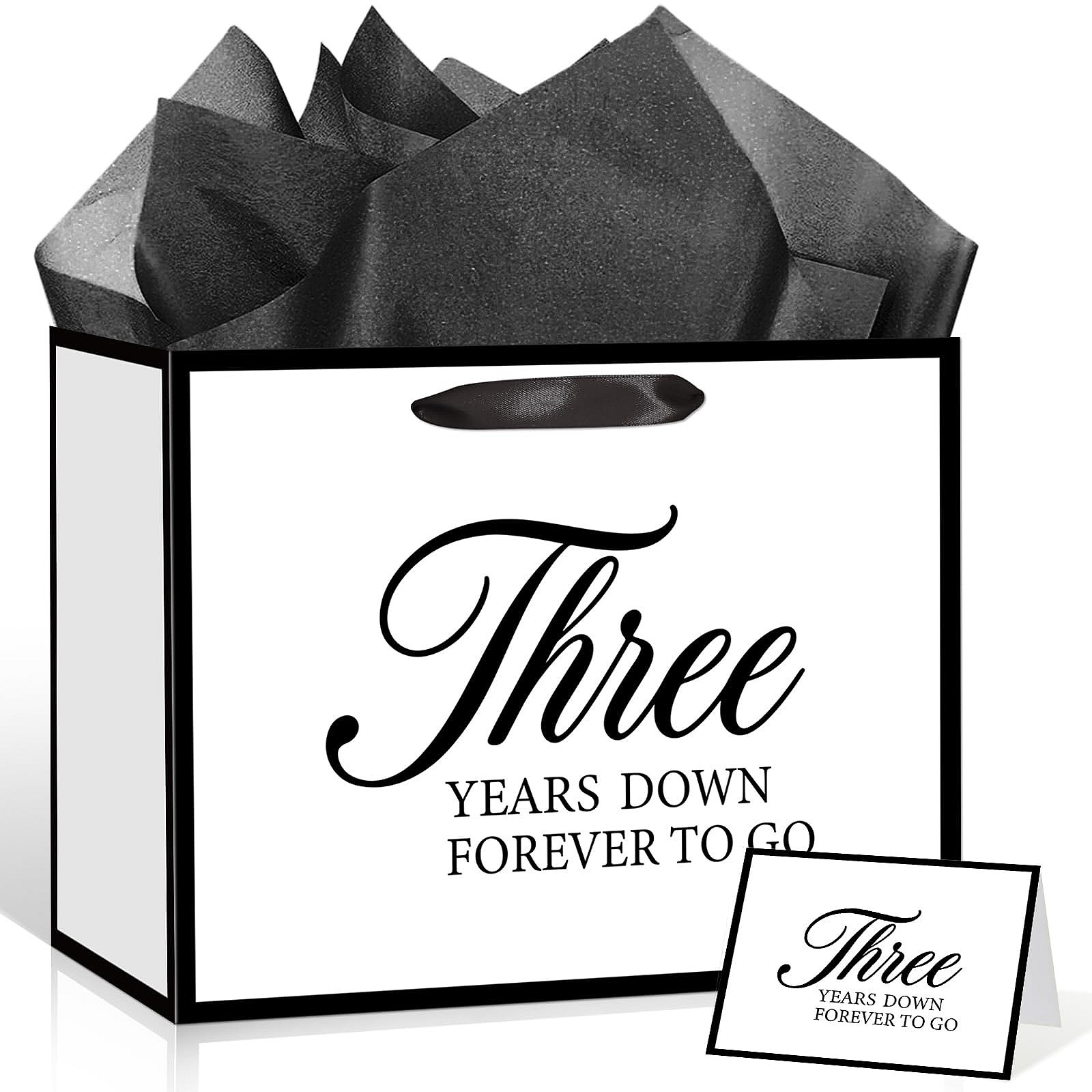 3rd Anniversary Paper Gift Bag Set