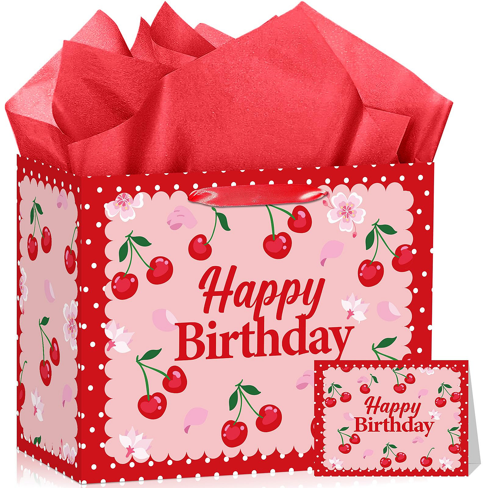 Cherry Birthday Party Gift Bag Set
