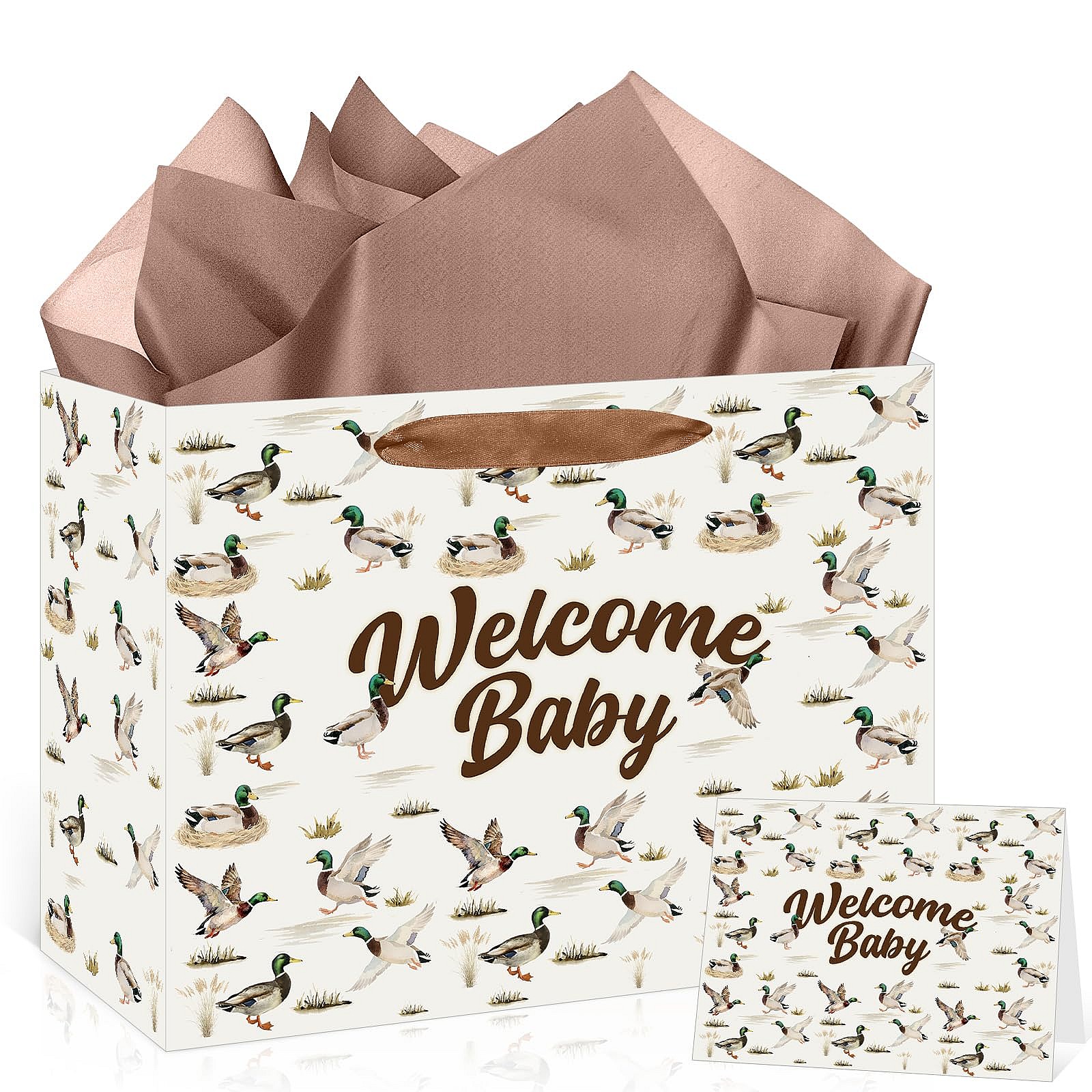 Mallard Duck Welcome Baby Gift Bag Set