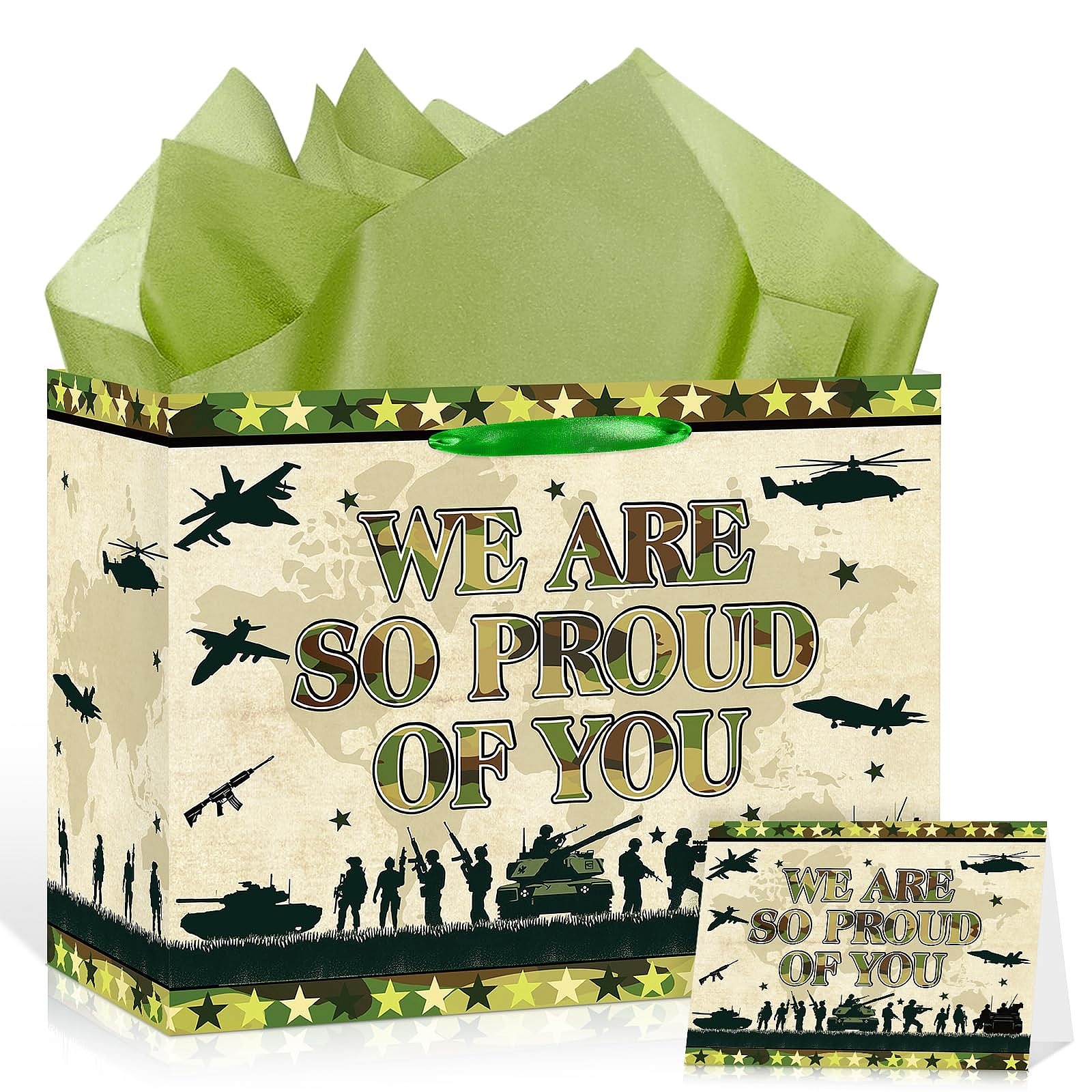 Camouflage Gift Bag Set