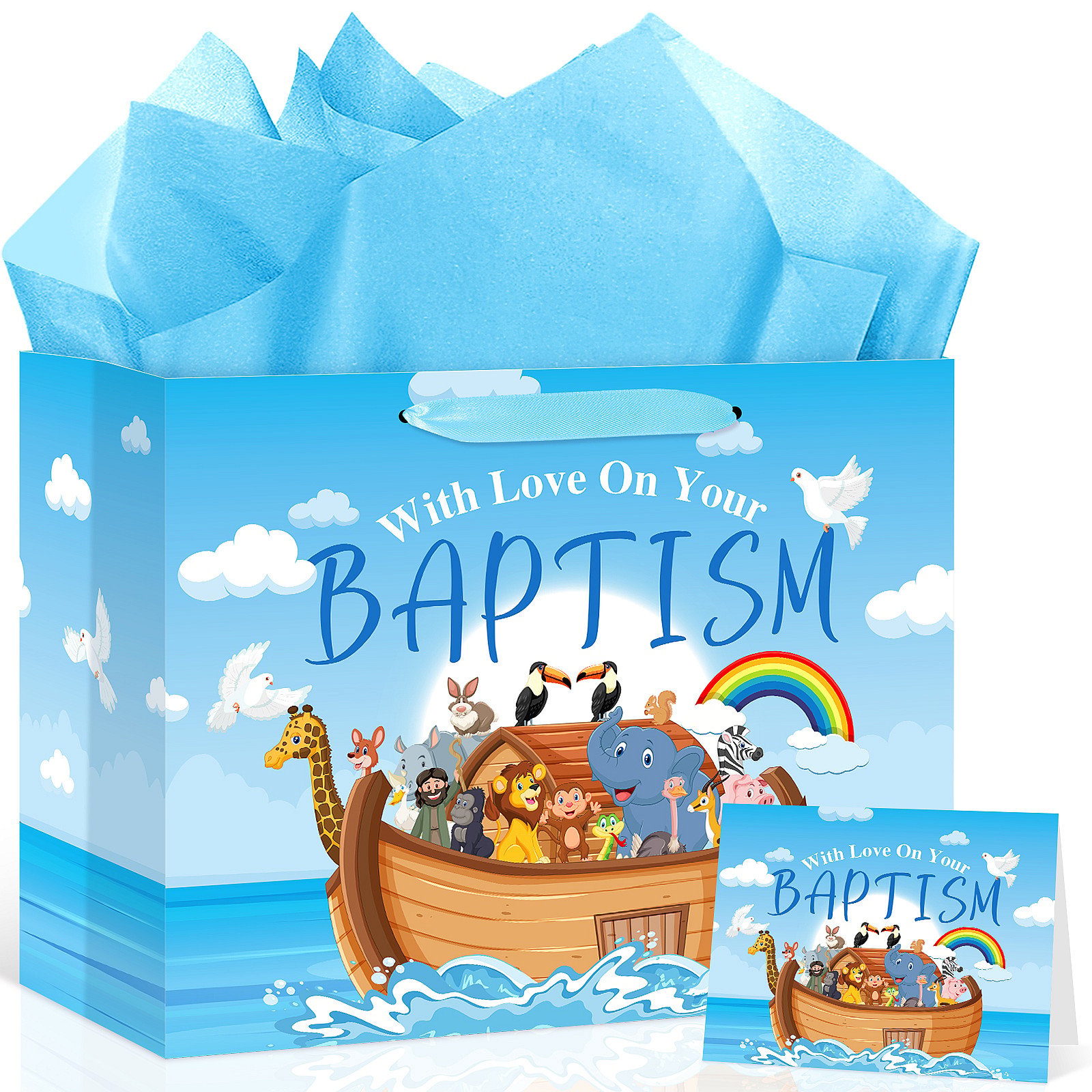 Large Baptism Gift Bag Set