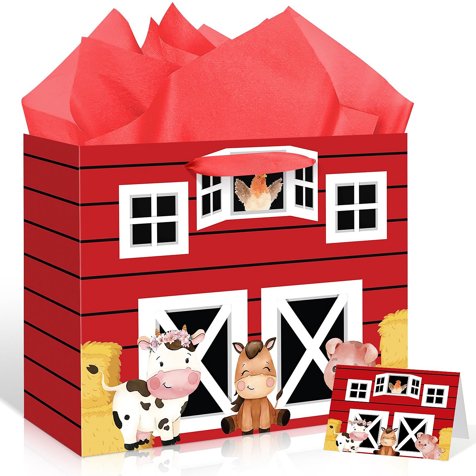 Farm Animals Gift Bag Set