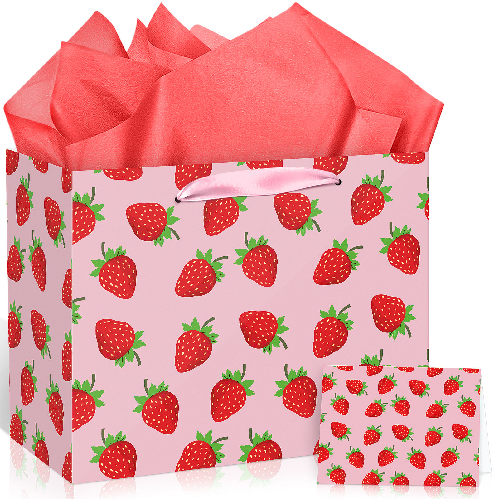 Strawberry Birthday Gift Bag Set