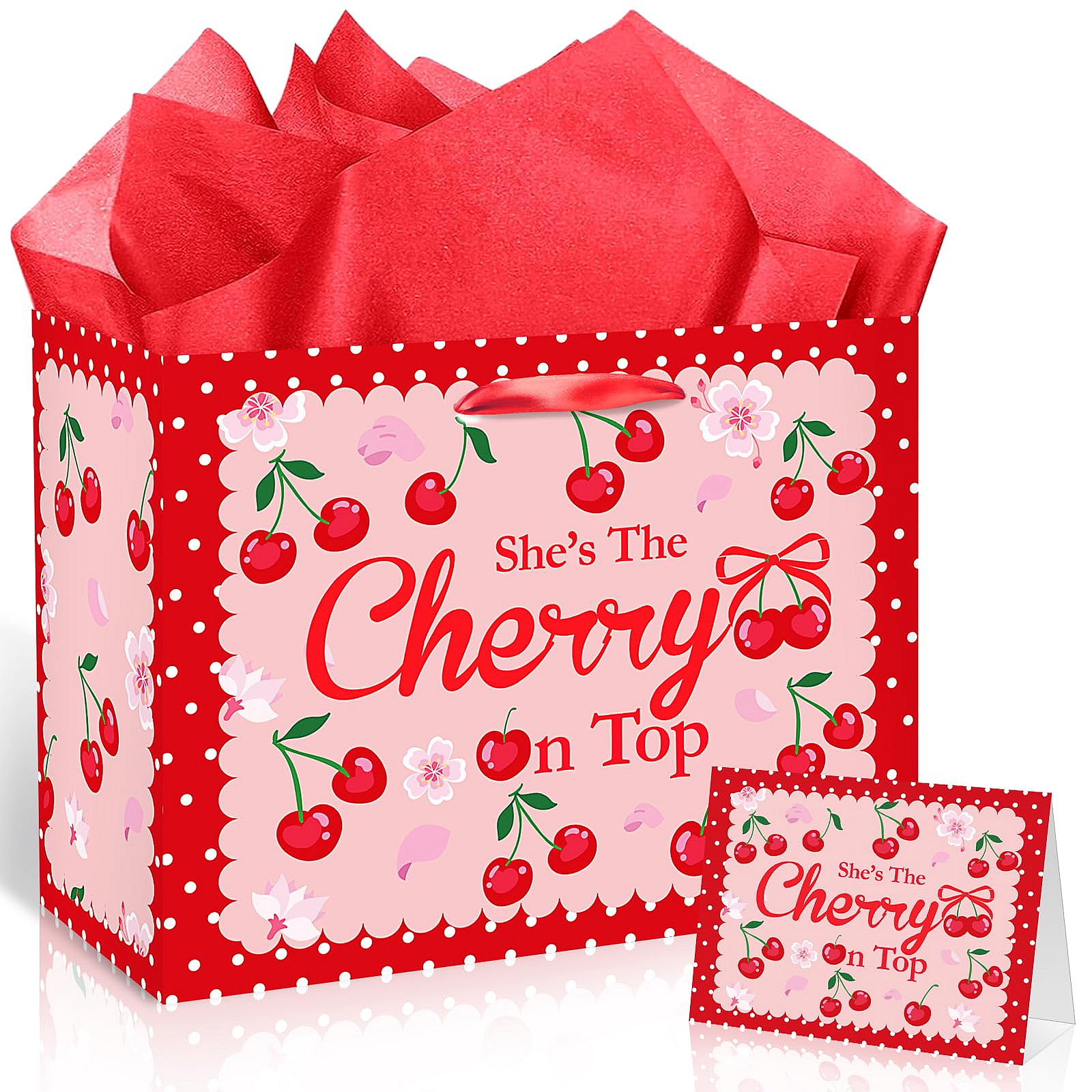 Cherry Birthday Party Gift Bag Set