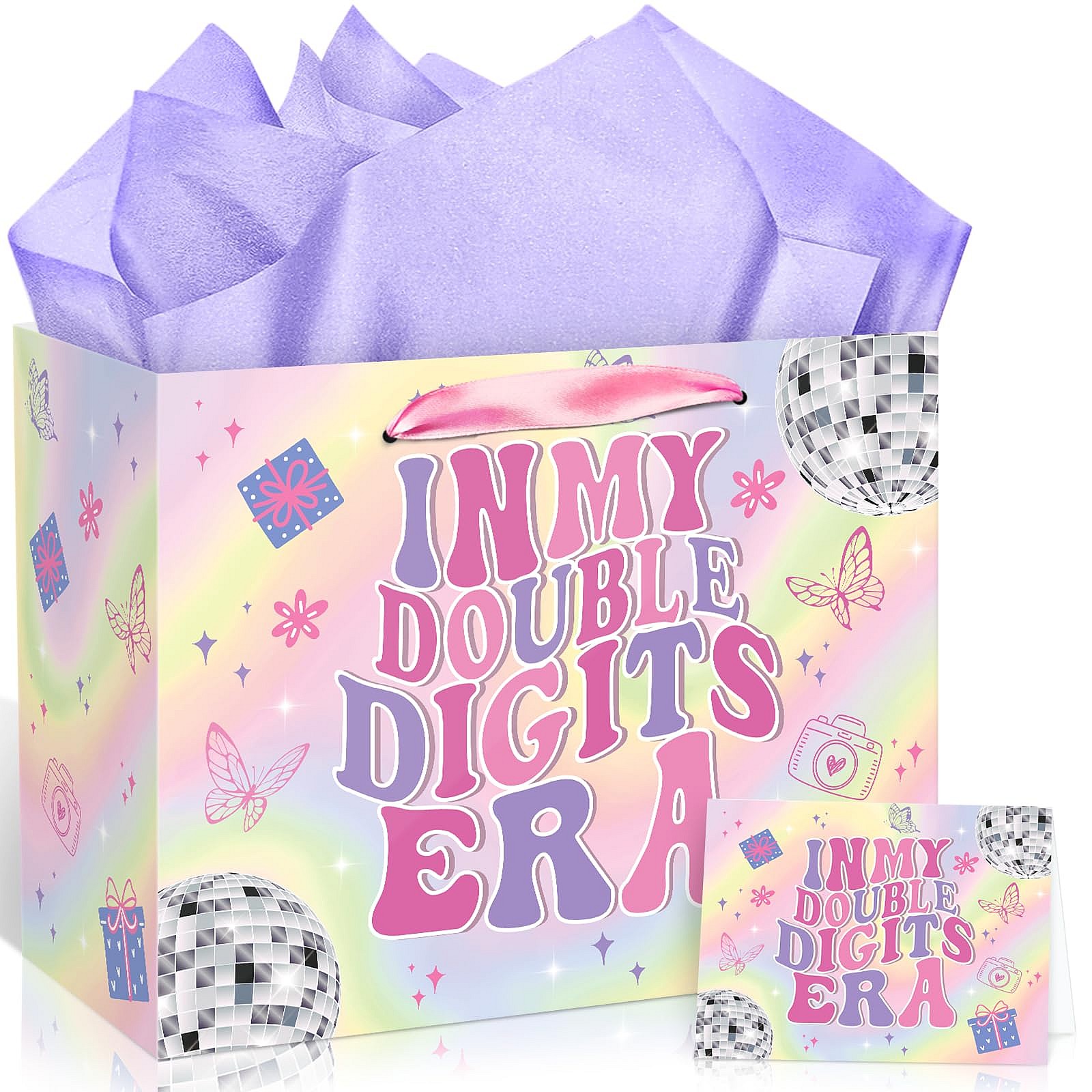 Large 10th Birthday Gift Bag Set