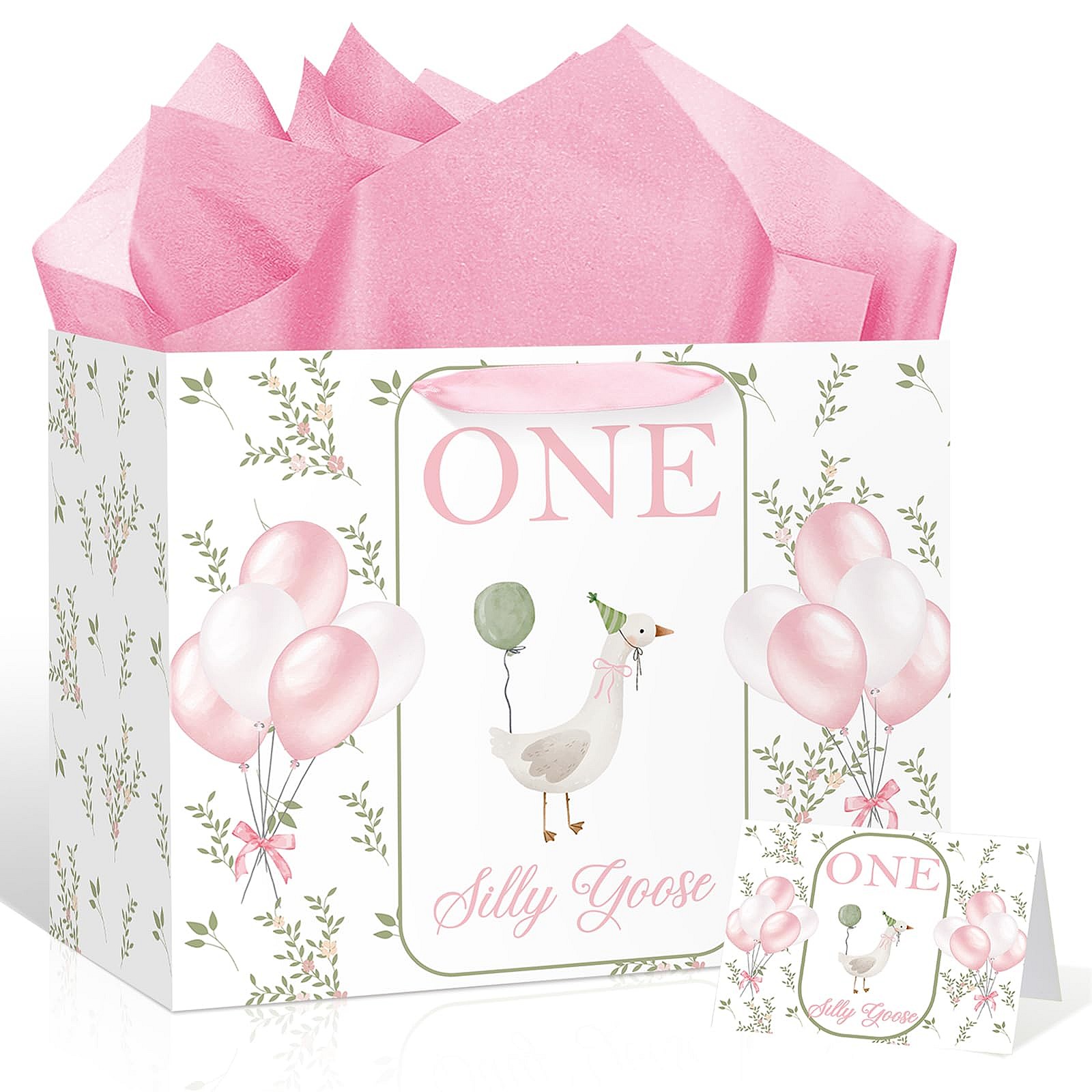 Silly Goose 1st Birthday Gift Bag Set