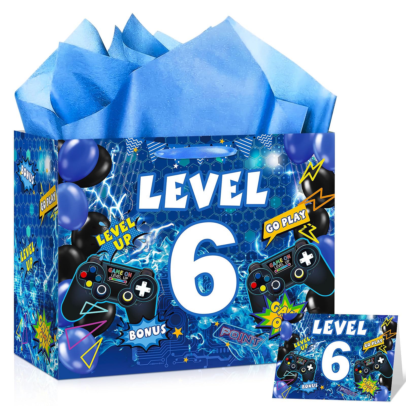 Video Game 6th Birthday Gift Bag Set