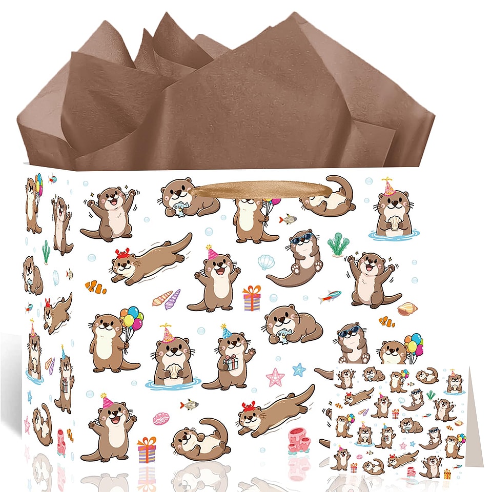 Otter Gift Bag Set