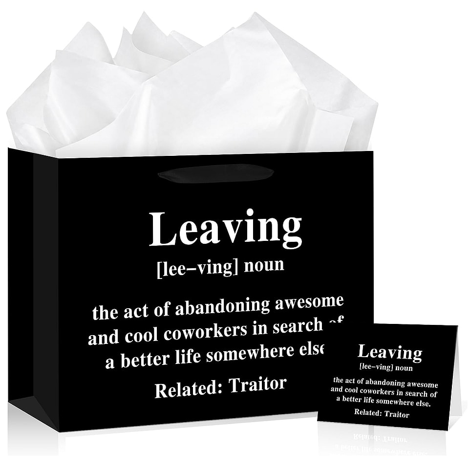 Funny Coworker Leaving Gift Bag Set