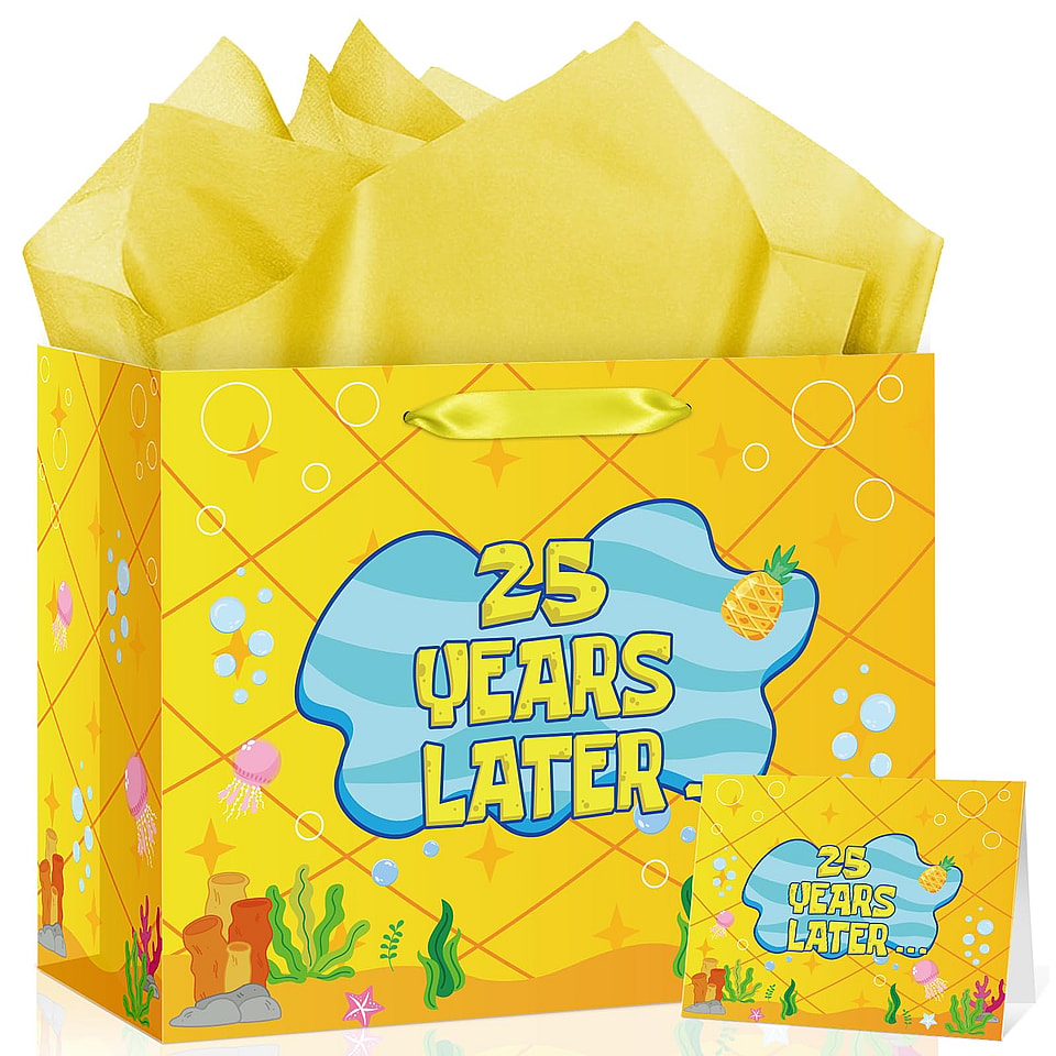 25th Birthday Gift Bag Set