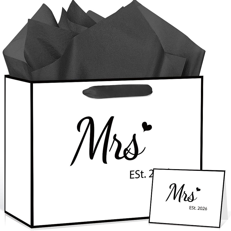 EST 2026 Wedding Gifts Bag Bride Bridal Shower Gift Bag Set