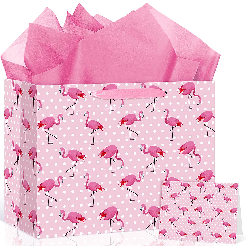 Flamingo Birthday Party Supplies Flamingo Gift Bag Set