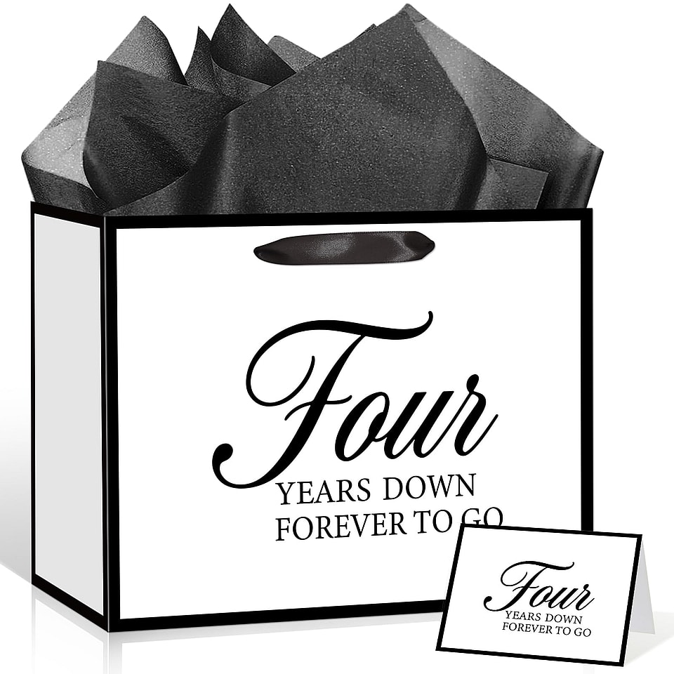 4th Anniversary Paper Gift Bag Set