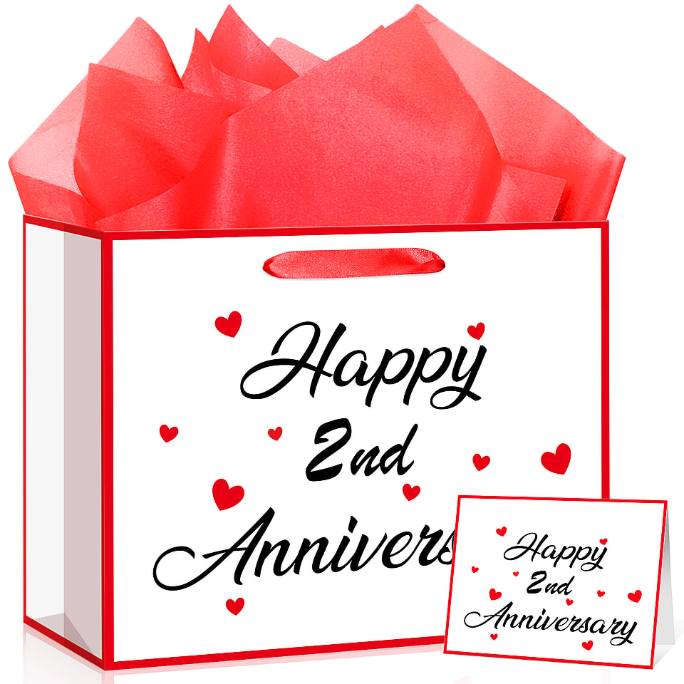 Happy 2nd Anniversary Party Gift Bag Set