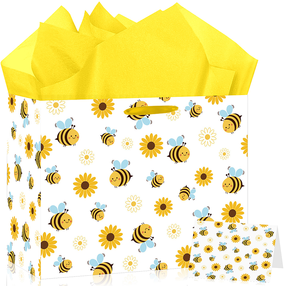 Large Bee Gift Bag Set