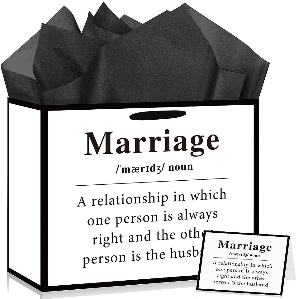 Funny Wedding Gift Bag Set