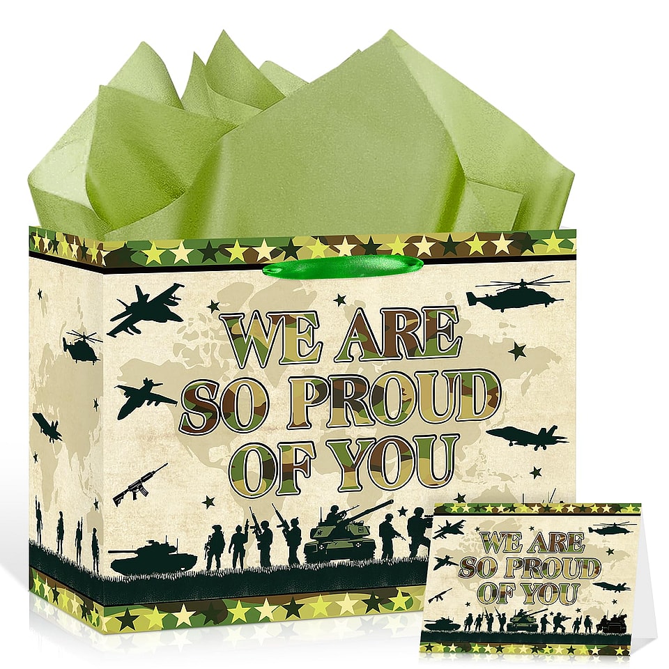 Camouflage Gift Bag Set