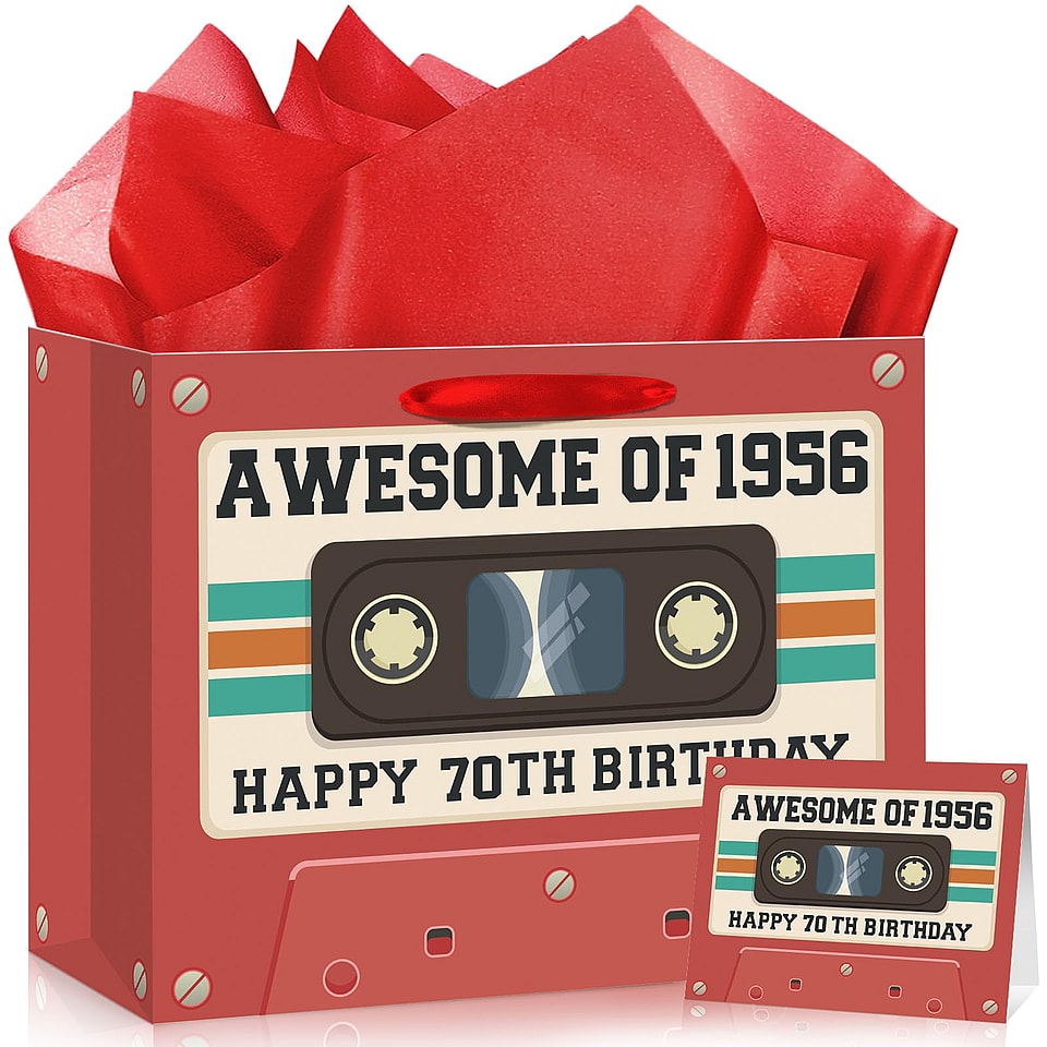 70th Birthday Gift Bag Set