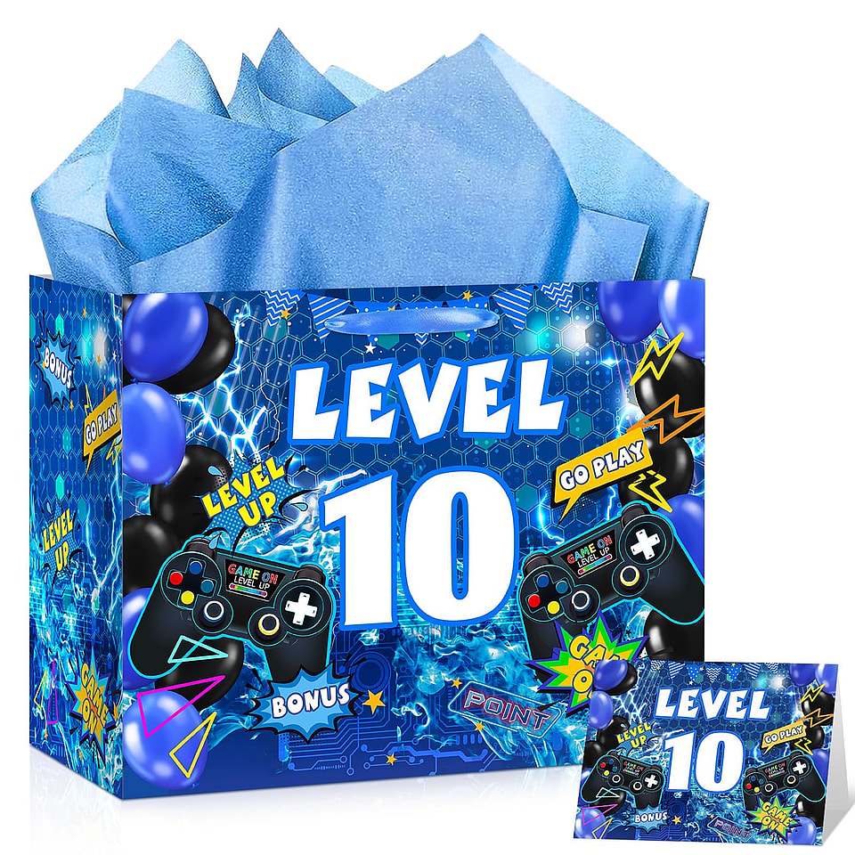 Video Game 10th Birthday Gift Bag Set
