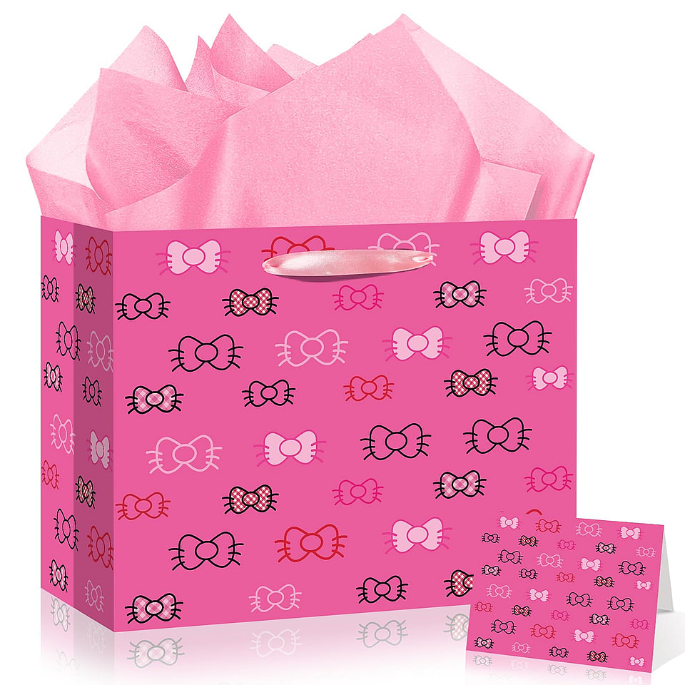 Kawaii Cartoon Birthday Paper Gift Bag Set