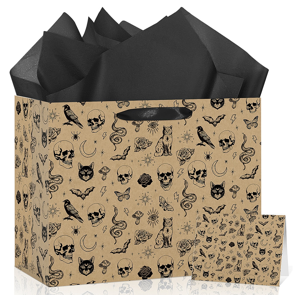 Vintage Gothic Birthday Gift Bag Set