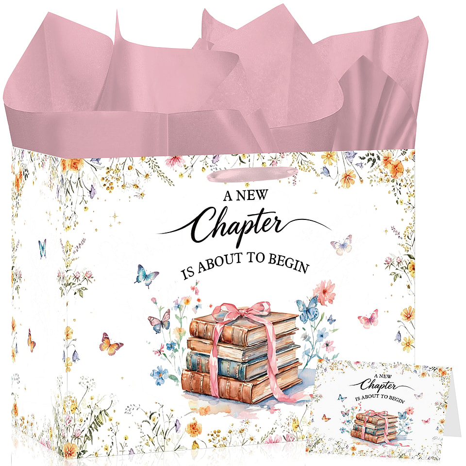 Book Themed Wedding Gift Bag Set