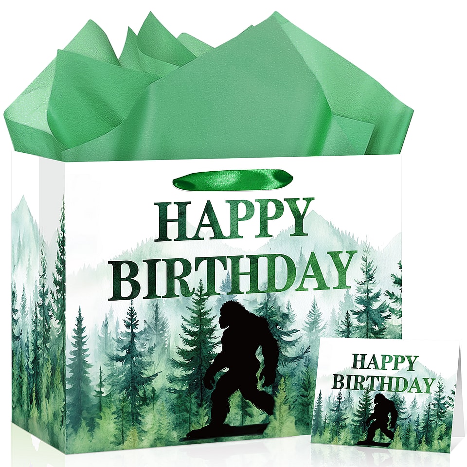 Bigfoot Birthday Gift Bag Set