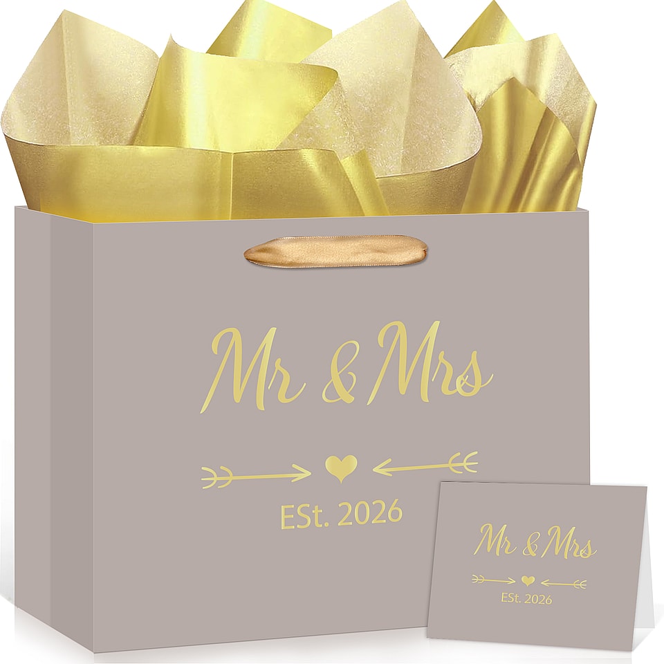EST 2026 Wedding Gifts Bag Bridal Shower Gift Bag Set