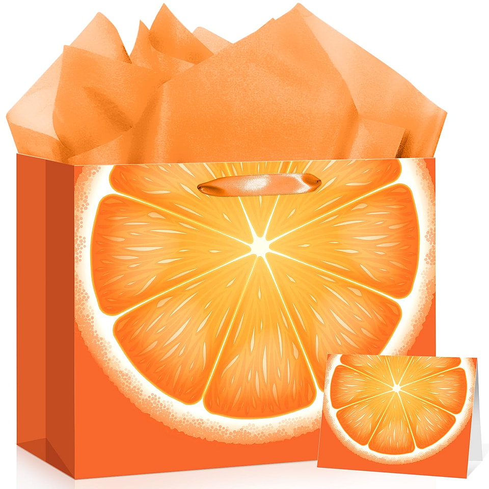 Orange Party Gift Bag Set