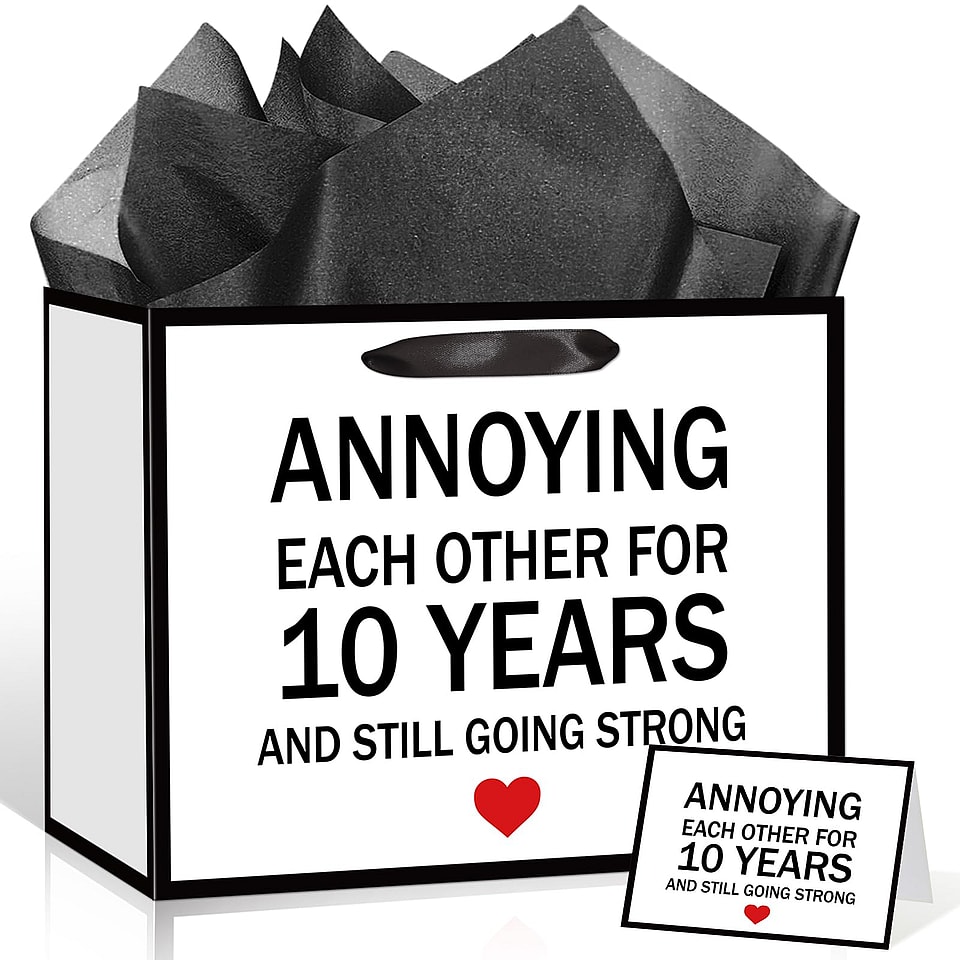 10th Anniversary Paper Gift Bag Set