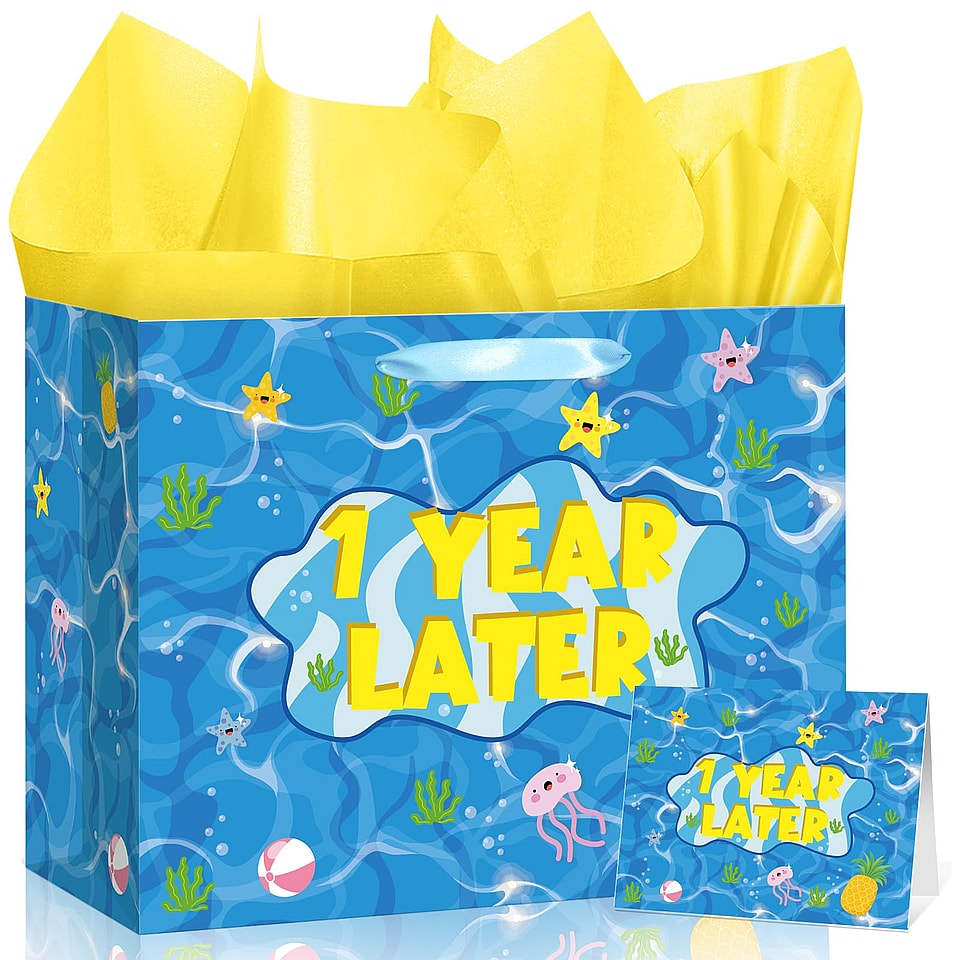 Ocean 1 Year Later Gift Bag Set