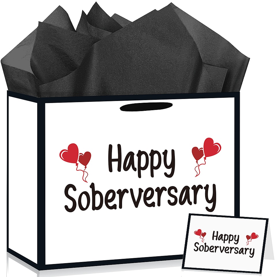 Happy Soberversary Gift Bag Set