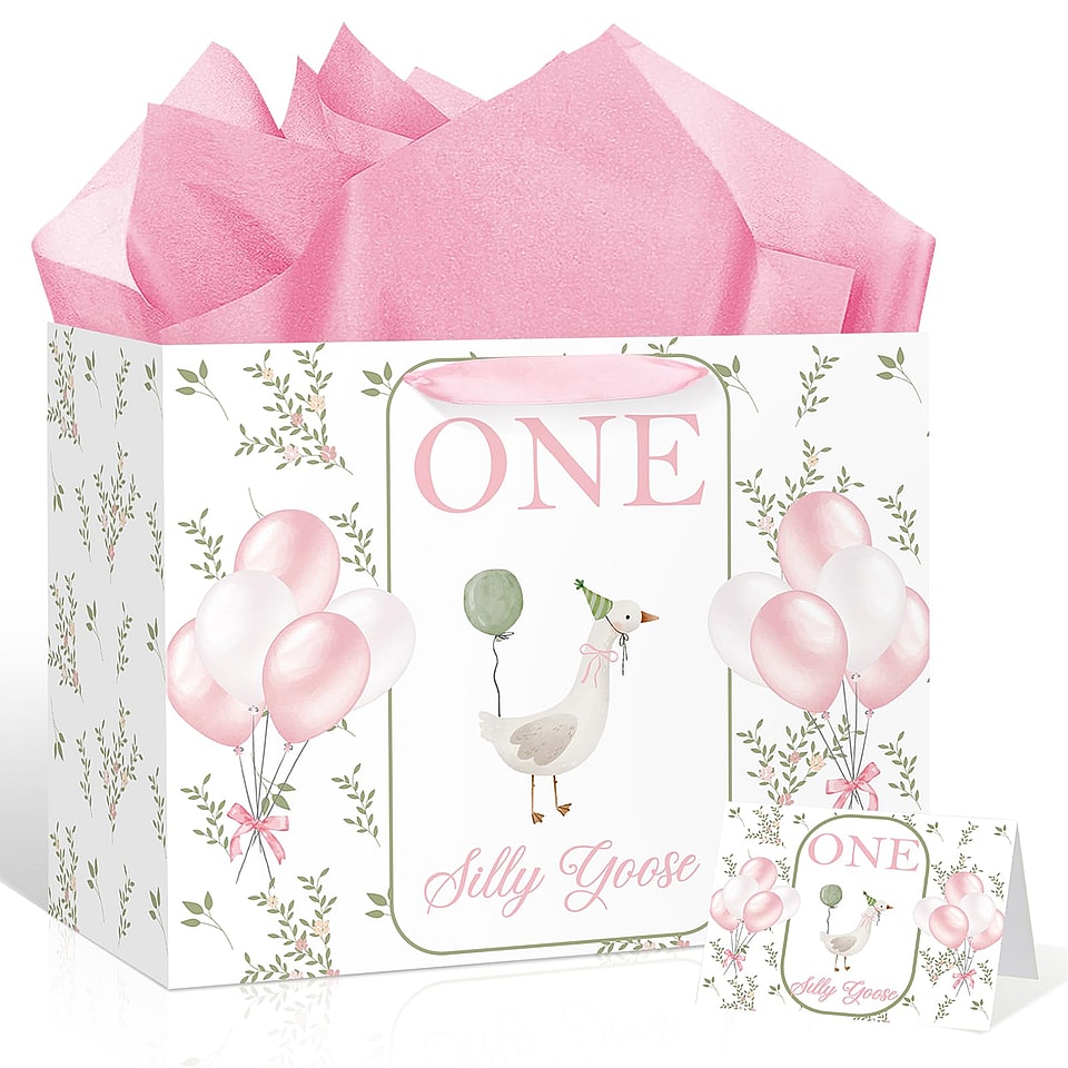 Silly Goose 1st Birthday Gift Bag Set
