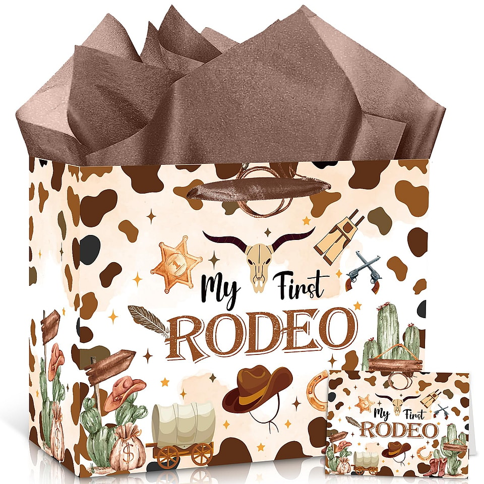My First Rodeo Birthday Gift Bag Set