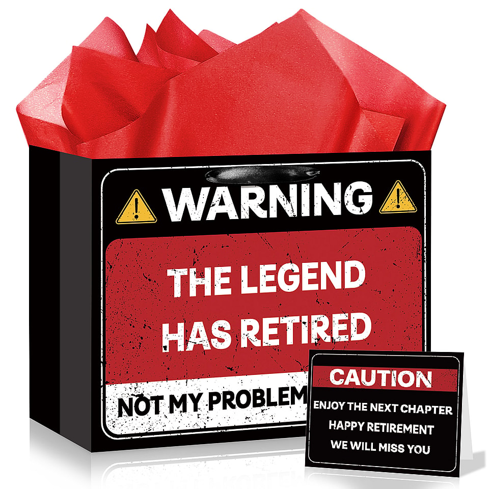 Funny Retirement Gift Bag Set